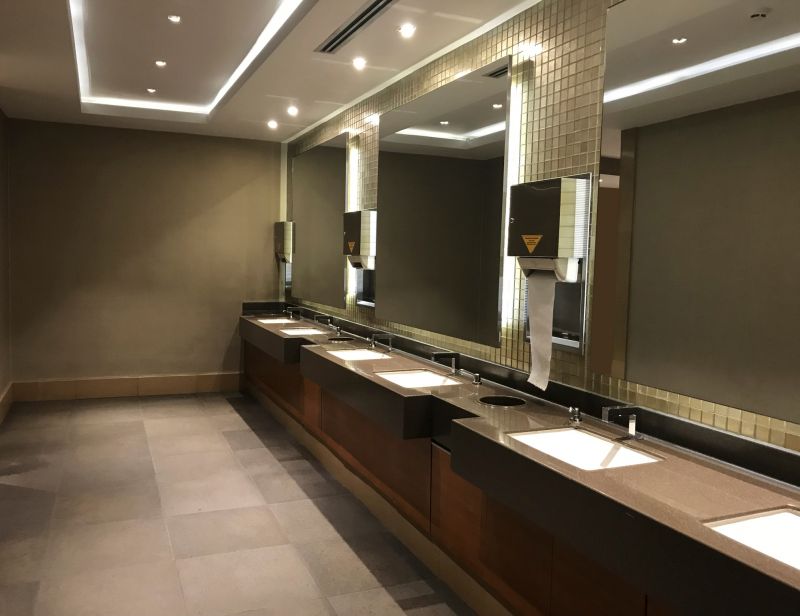 High-Tech Bathroom Mirror with Integrated Lighting